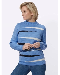 Вязаный свитер "Пуловер", голубой Classic basics