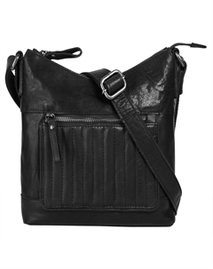 Сумка через плечо, натуральная кожа, черный Spikes & sparrow