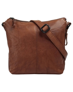 Сумка через плечо, натуральная кожа, цвет Cognac Spikes & sparrow