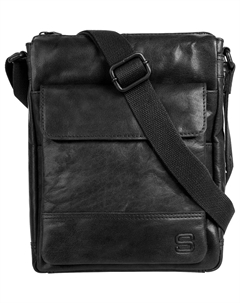 Сумка через плечо, натуральная кожа, черный Spikes & sparrow