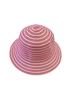 Соломенная шляпа Чаплино в тонкую полоску, розовый Chaplino