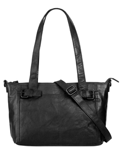 Шоппер, натуральная кожа, черный Spikes & sparrow