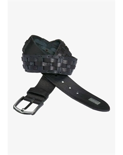 Кожаный ремень в стильном повседневном образе, черный Cipo&baxx