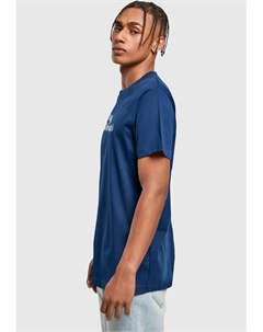 Футболка " Мужская футболка с рождественскими гирляндами и круглым вырезом", синий Merchcode