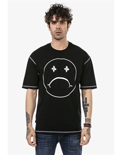 Футболка "Aberdeen" с модным принтом Sad Smiley спереди, черный Redbridge