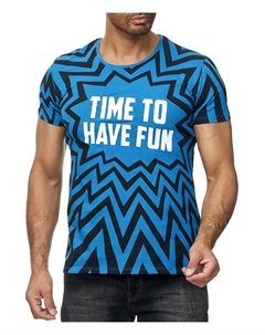 Футболка "Grand Prairie" с ярким принтом, синий Redbridge