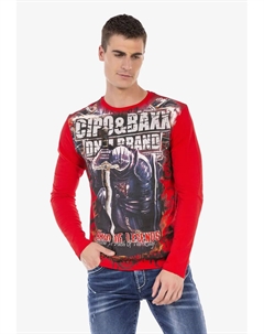 Стильная рубашка с длинными рукавами, черный Cipo&baxx