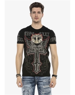 Футболка с графическим принтом, черный Cipo&baxx