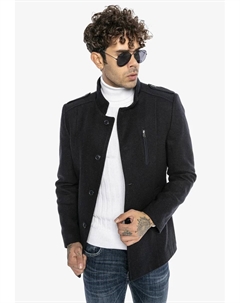 Полупальто "Брэдфорд" с коротким воротником-стойкой, синий Redbridge