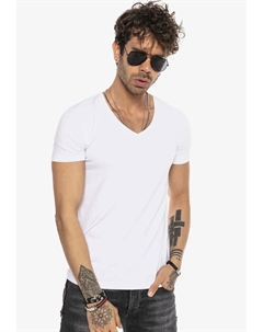 Футболка "Fullerton", базовая модель с металлической нашивкой-логотипом, белый Redbridge