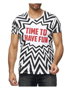 Футболка "Grand Prairie" с ярким принтом, белый Redbridge