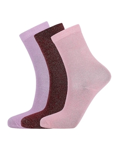 Носки "Bhoebe", в практичной упаковке по три штуки, цвет Beere Zigzag