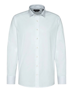 Рубашка с длинными рукавами и фирменной этикеткой, белый Bugatti