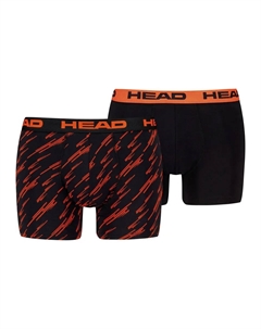 Трусы-боксеры Boxer с цветным логотипом на поясе, цвет Orengeade / Black Head