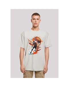 Футболка "Basketball Splash Sport OVERSIZE TEE", принт, цвет Lightasphalt F4nt4stic