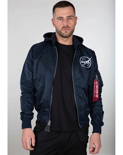 Куртка-бомбер " Мужчины - Куртки-бомберы MA-1 LW HD NASA Glow Rev.", синий Alpha industries