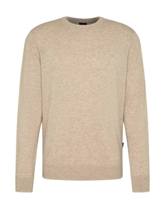 Вязаный свитер с вышитым логотипом, бежевый Bugatti