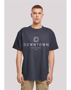 Футболка "Downtown LA OVERSIZE TEE", принт, цвет морской волны F4nt4stic