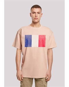 Футболка "Франция Флаг Франции потертый", принт, цвет Amber F4nt4stic