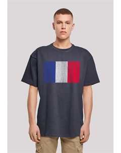 Футболка "Франция Флаг Франции потертый", принт, цвет морской волны F4nt4stic