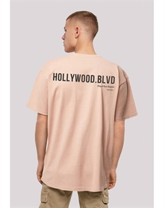 Футболка "Hollywood blvd OVERSIZE TEE", принт, цвет Amber F4nt4stic