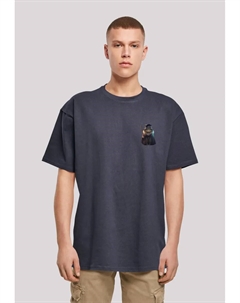 Футболка "Wizard Cat OVERSIZE TEE", принт, цвет морской волны F4nt4stic