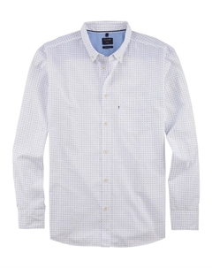 Рубашка "Casual" с длинными рукавами и минималистичным дизайном, белый Olymp