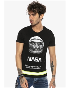 Футболка "Visalia" с модным принтом NASA, черный Redbridge