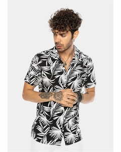 Рубашка с короткими рукавами "Ливерпуль" и модным принтом по всей поверхности, черно-белый Redbridge