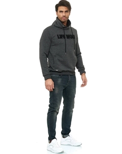 Толстовка "Springfield" с модным воротником стойкой, антрацит Redbridge