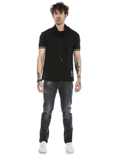 Футболка "Saint Albans" с модной водолазкой, черный Redbridge