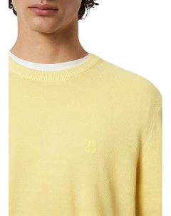 Свитер с круглым вырезом "с тонкой структурой пике", желтый Marc o'polo