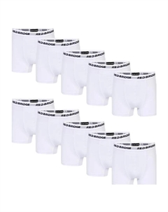 Боксерские шорты "Bangor" (10 шт.), с модным поясом с логотипом, белый Redbridge