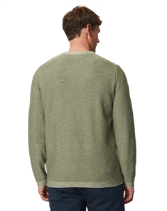 Свитер с круглым вырезом "из натурального хлопка и льна", зеленый Marc o'polo