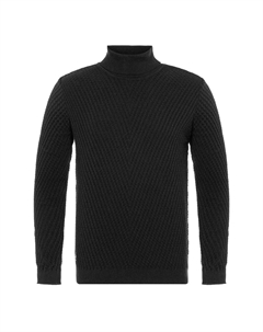 Свитер-водолазка "Госпорт" с ажурным узором, черный Redbridge