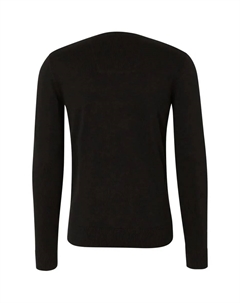 Вязаный свитер с вышивкой логотипа, черный Tom tailor