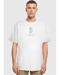 Футболка "Мужская весенняя футболка — футболка большого размера с цветком тюльпана", белый Merchcode