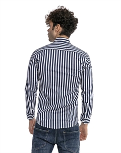 Рубашка с длинными рукавами "Carrollton" в полоску, синий Redbridge