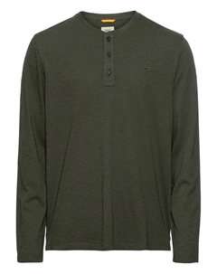 Рубашка Henley с вышитым логотипом, зеленый Camel active