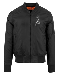 Бомбер " Men's Linkin Park Bomber Jacket" (1 шт.), без капюшона, черный Merchcode
