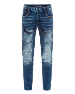 Прямые джинсы необычного вида, синий Cipo&baxx