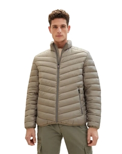 Стеганая куртка с карманами на молнии, зеленый Tom tailor