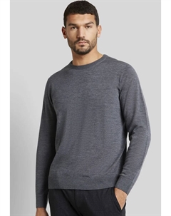 Вязаный свитер с вышитым логотипом, серый Bugatti