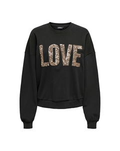 Свитшот с надписью черный Laredoute