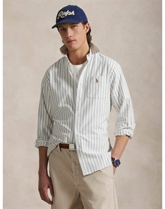 Оксфордская рубашка в полоску Custom Fit белый Polo ralph lauren