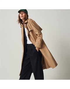 Тренч из хлопка Signature FERDINAND черный La redoute collections