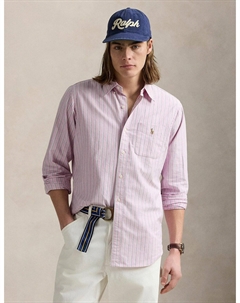 Оксфордская рубашка в полоску Custom Fit розовый Polo ralph lauren