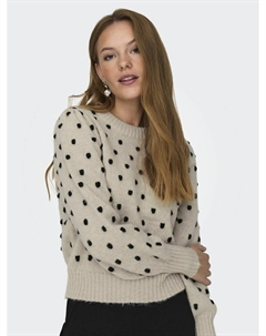 Джемпер в горошек бежевый Laredoute