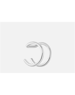 Кафф серебряный Двойное кольцо 1 шт Baltsilver