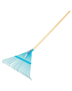 Грабли веерные luxe (617905) стальные для уборки листьев и травы 24 зуба 1450 мм усиленные Palisad